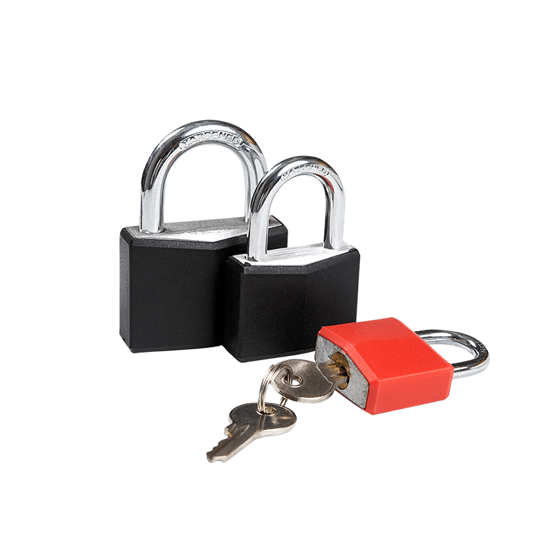 MINI IRON LOCK GREY COLOR PAINT IRON PADLOCK AND PLASTIC COAT ALUMINUM PADLOCK