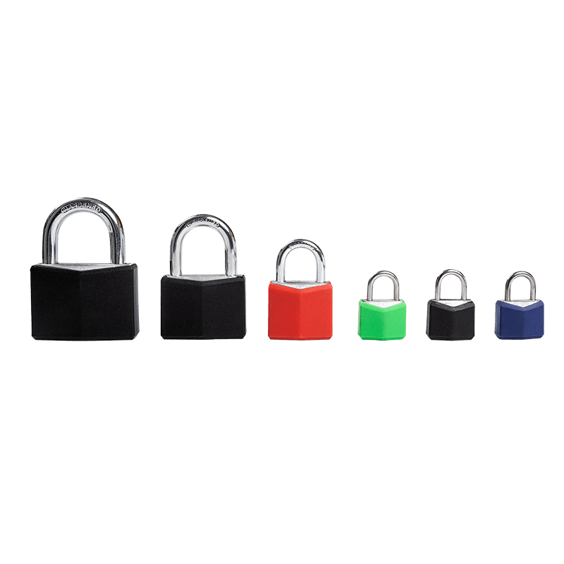 MINI IRON LOCK GREY COLOR PAINT IRON PADLOCK AND PLASTIC COAT ALUMINUM PADLOCK