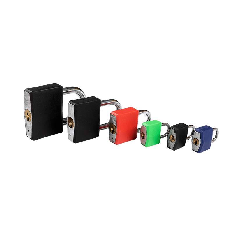 MINI IRON LOCK GREY COLOR PAINT IRON PADLOCK AND PLASTIC COAT ALUMINUM PADLOCK