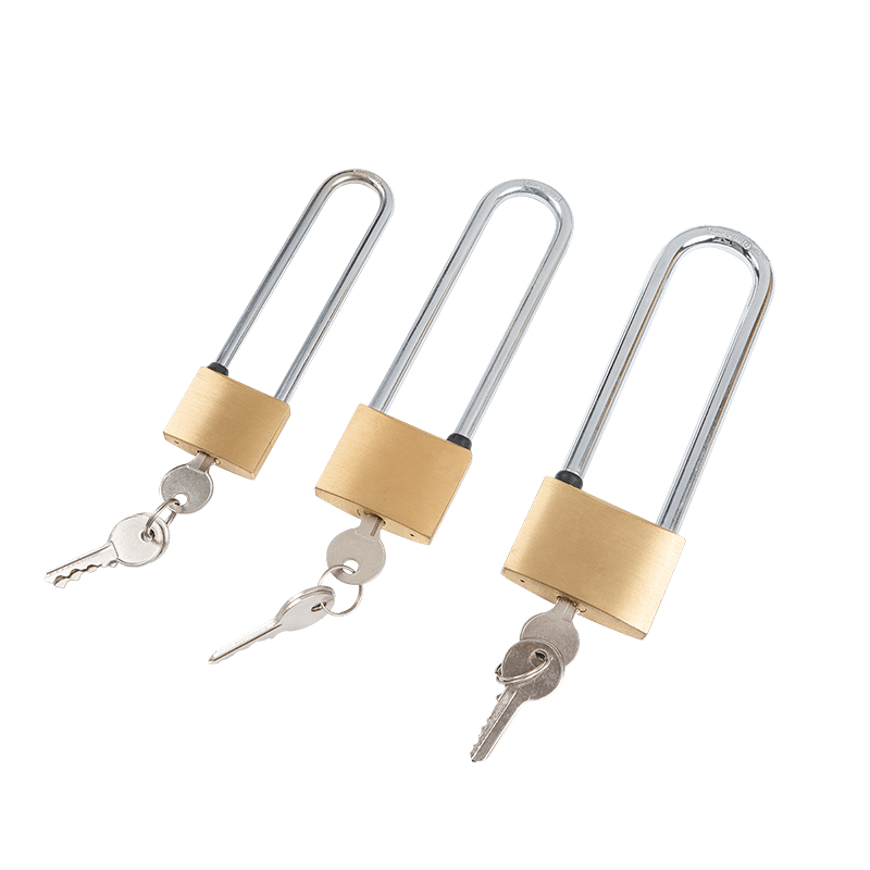EXTRA-LONG SHACKLE BRASS PADLOCK