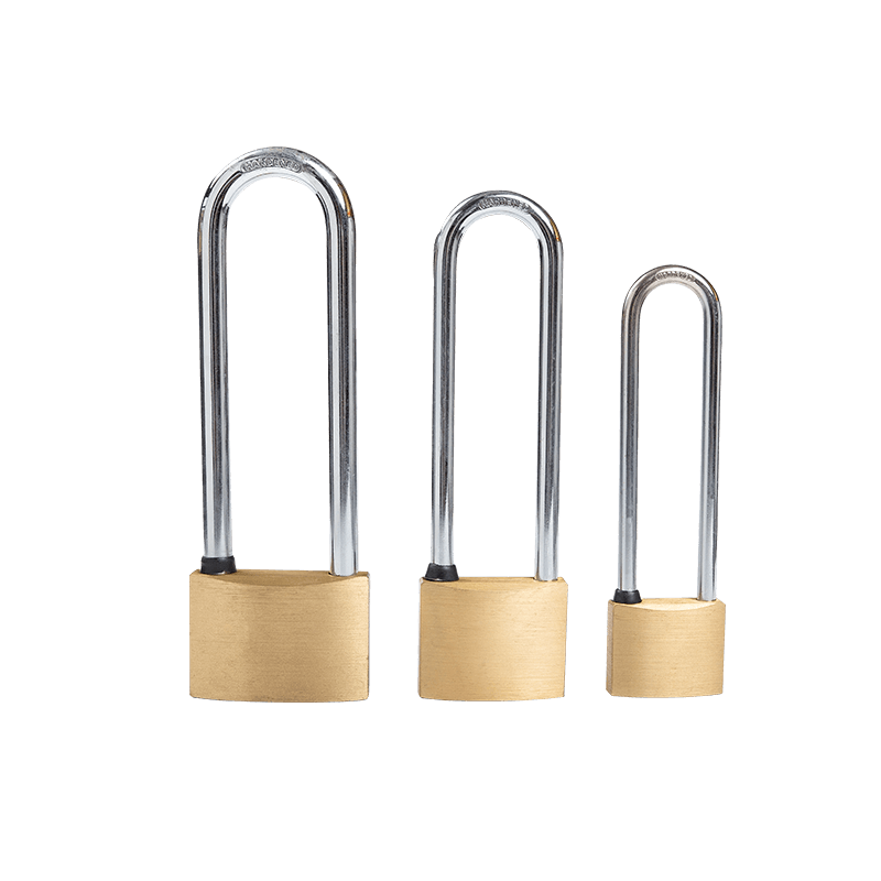 EXTRA-LONG SHACKLE BRASS PADLOCK
