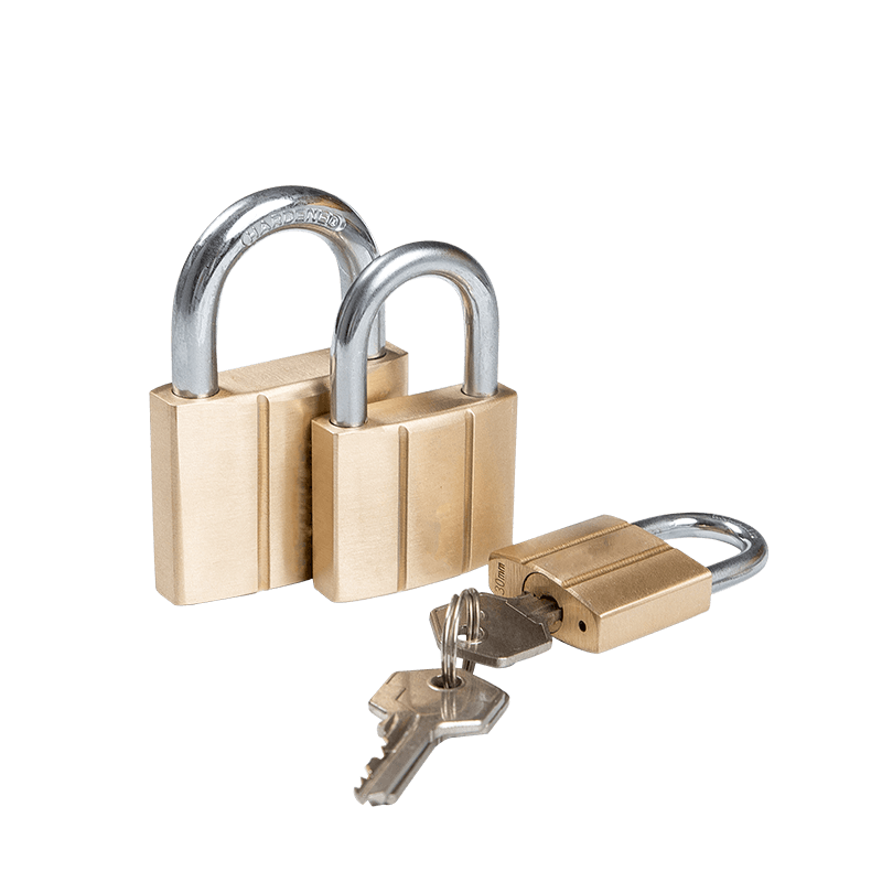 DOUBLE-LINE BRASS PADLOCK