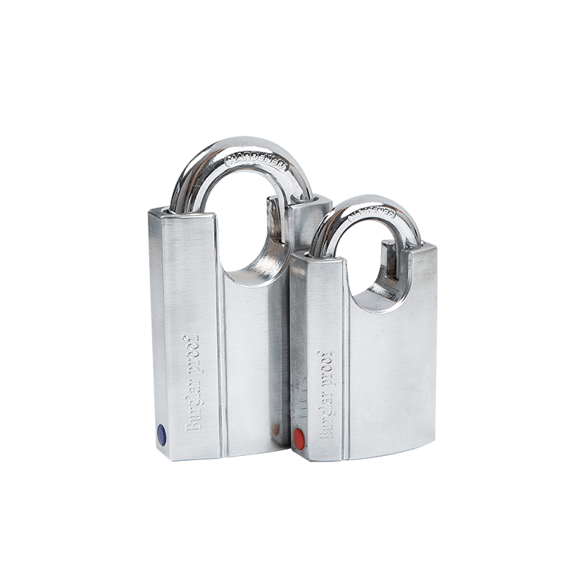 SHACKLE ARMORED SQUARE KEY BRASS PADLOCK