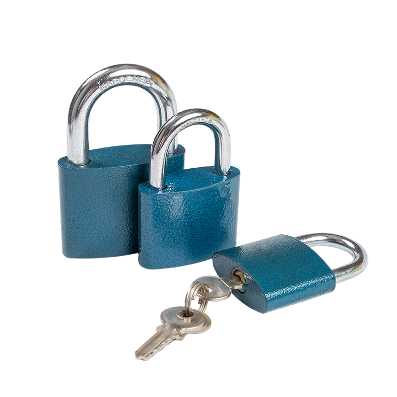 OVAL PLASTIC PAINTED IRON PADLOCK