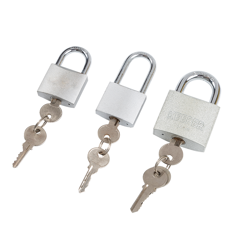 SILVERY PAINTED IRON PADLOCK
