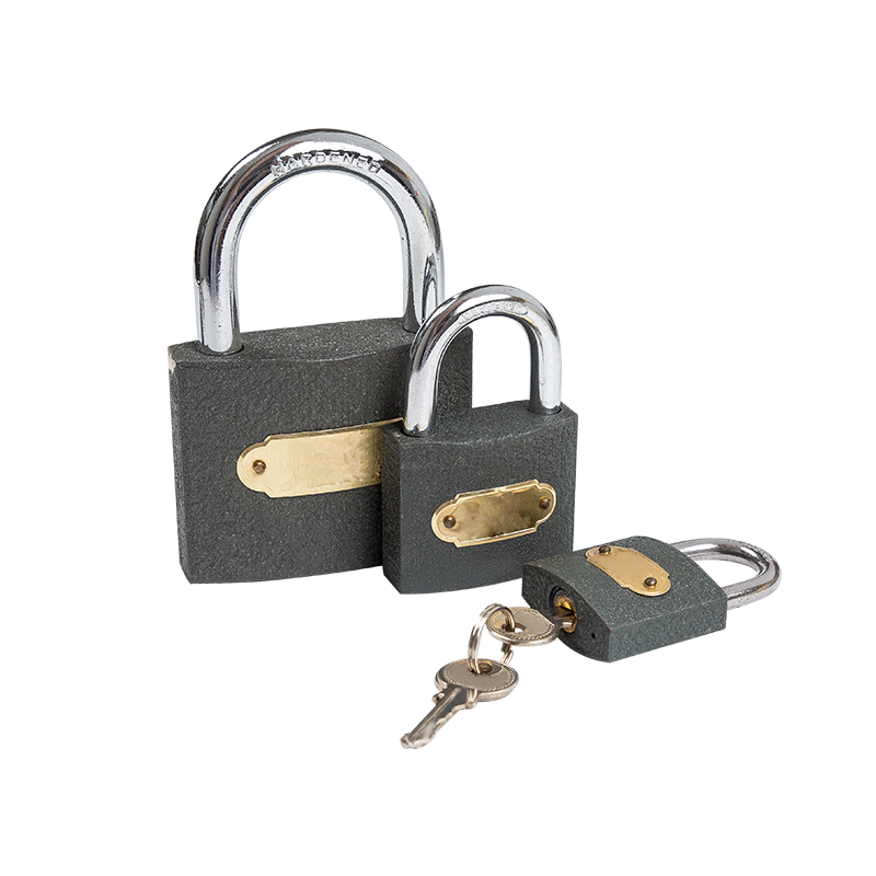 GREY IRON PADLOCK